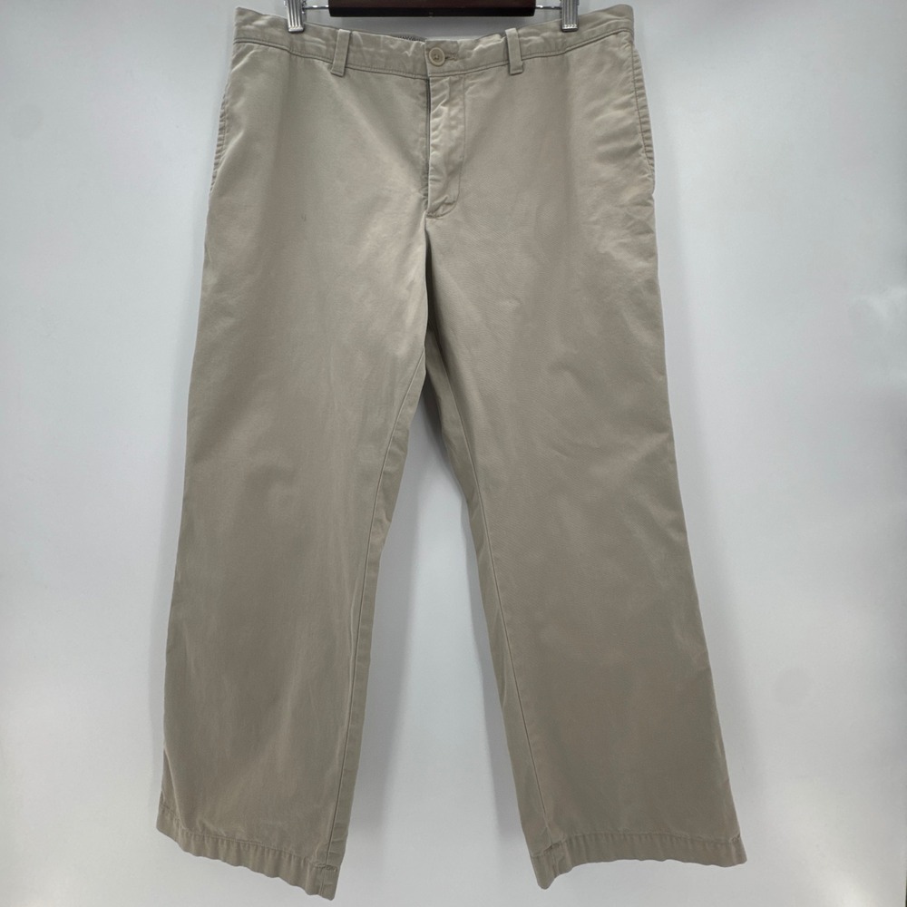 Banana Republic Chino Pants Mens 34x30 Tan Cotton Flat Front Straight Mid Rise